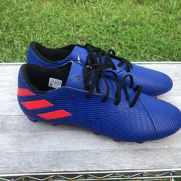 adidas Nemeziz Messi 19.4, men soccer cleats, size 13, red and blue , new - Picture 10 of 12